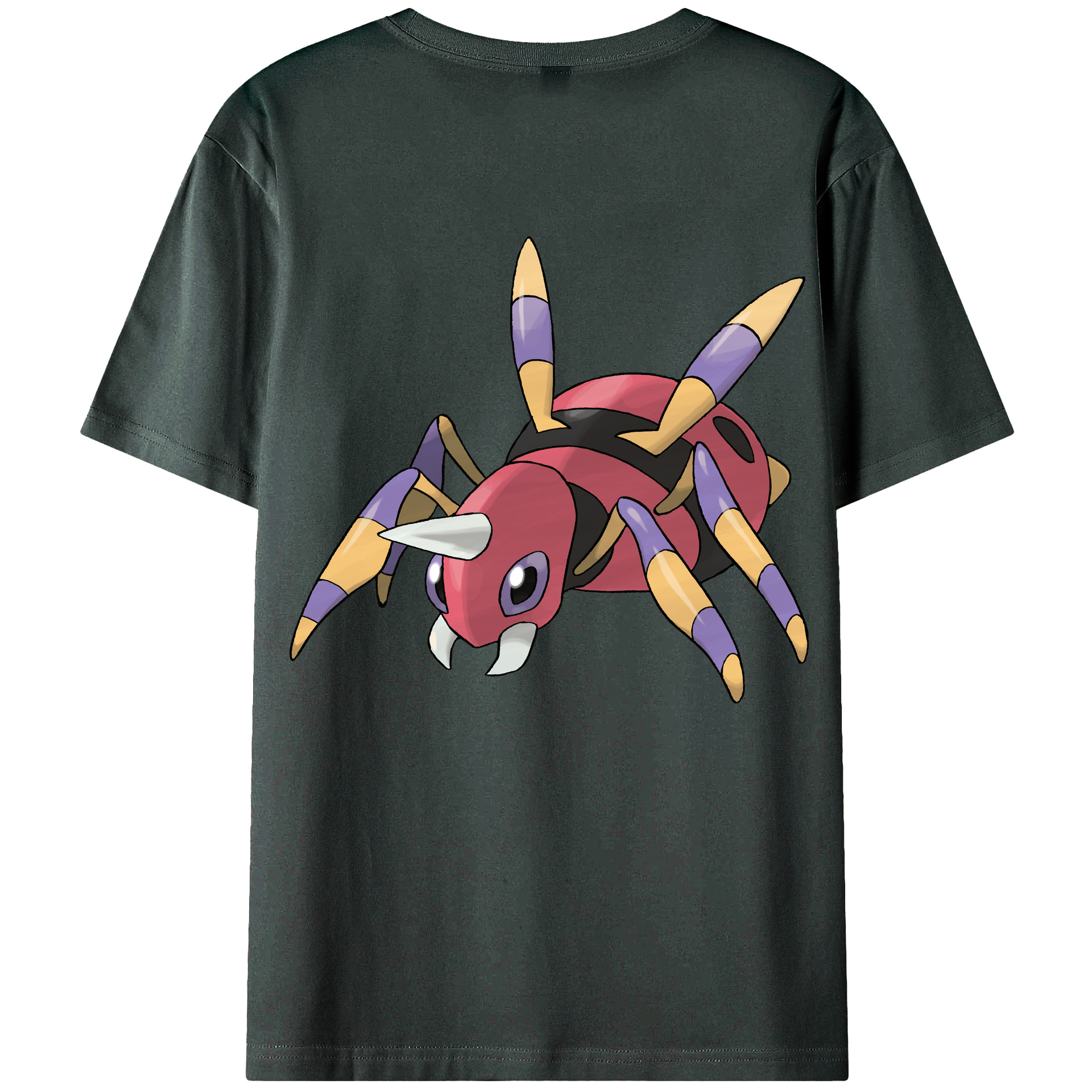 （画像用） ポケットモンスター Pokémon 綿100％ メンズ半袖Tシャツ（バックプリント） 通気性